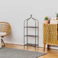 Regał Metalowy w Stylu Retro – Postarzany Czarny