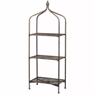 Regał Metalowy w Stylu Retro – Postarzany Czarny