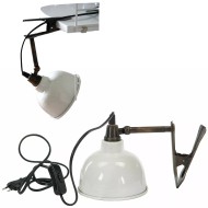 LAMPA z klipsem RETRO biała 14cm