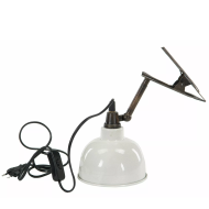LAMPA z klipsem RETRO biała 14cm