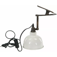 LAMPA z klipsem RETRO biała 14cm
