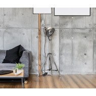 Lampa Podłogowa Loft – Srebrna, Industrialny Styl, E27