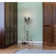 Lampa Podłogowa Loft – Srebrna, Industrialny Styl, E27