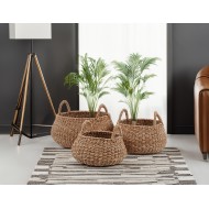 Doniczka kosz naturalna – Komplet 3 Sztuk, Styl Boho i Skandynawski