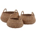 Doniczka kosz naturalna – Komplet 3 Sztuk, Styl Boho i Skandynawski