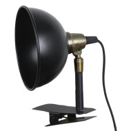 Czarna Lampa z Klipsem – Regulowana, Metalowa, Styl Vintage