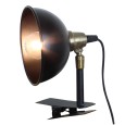 Czarna Lampa z Klipsem – Regulowana, Metalowa, Styl Vintage