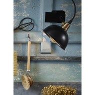 Czarna Lampa z Klipsem – Regulowana, Metalowa, Styl Vintage