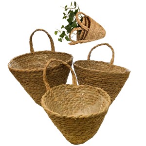 Wiszące Kwietniki w Stylu Boho – Zestaw 3 Naturalnych Osłonek