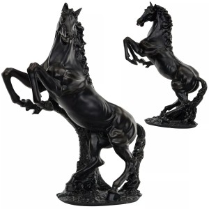 Figurka Dekoracyjna „Czarny Koń” – Duża i Elegancka