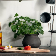 Szare Doniczki Metalowe – Zestaw 2 Sztuk w Stylu Loft