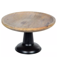 Drewniana Patera na Metalowej Podstawie – Styl Boho, Owoce, Dekoracje