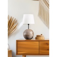 Lampa stołowa z drewna mango – naturalny styl boho