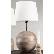 Lampa stołowa z drewna mango – naturalny styl boho