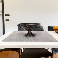 Czarna misa dekoracyjna – elegancka patera na owoce i dekoracje