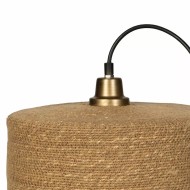 Naturalna lampa wisząca boho – jutowy abażur, regulowany kabel