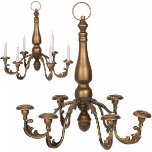 Złoty kandelabr na 6 świec – elegancki świecznik do wnętrz