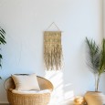 Naturalna dekoracja ścienna boho – pleciona ozdoba z trawy wodnej