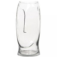 Szklany wazon z motywem twarzy – elegancka dekoracja do wnętrz