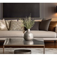 Srebrny metalowy wazon w stylu loft – elegancka dekoracja do wnętrz