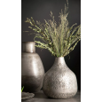 Srebrny metalowy wazon w stylu loft – elegancka dekoracja do wnętrz