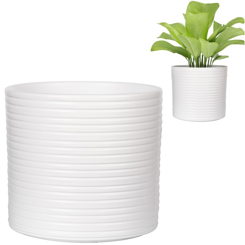 Biała doniczka ceramiczna – matowa i stylowa dekoracja do wnętrz