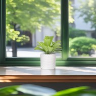 Biała doniczka ceramiczna – matowa i stylowa dekoracja do wnętrz