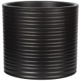 Doniczka czarna ceramiczna matowa 17,5 cm, ozdobna na parapet, do roślin domowych