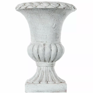 Wazon biały antyczny 30 cm, dekoracyjny na kwiaty, styl klasyczny, elegancki
