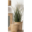 Sztuczna trawa podłogowa 100 cm z puszystymi kłosami, duża dekoracja w doniczce