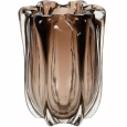 Wazon szklany brązowy 20 cm, ręcznie dmuchany, nowoczesny design, elegancka dekoracja