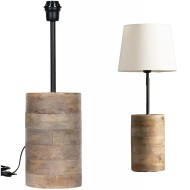 Lampa stołowa drewniana boho, drewno mango, styl skandynawski i retro, 53 cm, E27