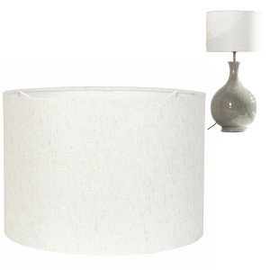 Abażur lniany biały, regulowane mocowanie, styl boho i skandynawski, 30 cm