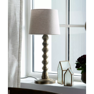 Abażur lniany beżowy, stożkowy, regulowane mocowanie, kompatybilny z E27 i E14, 35 cm