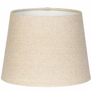 Abażur Klosz lniany beżowy, stożkowy, regulowane mocowanie, kompatybilny z E27 i E14