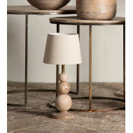 Abażur Klosz lniany beżowy, stożkowy, regulowane mocowanie, kompatybilny z E27 i E14