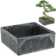 Doniczka na bonsai 15x15 cm, imitacja kamienia, z recyklingu