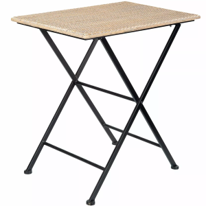 Stolik boczny kawowy bambusowy składany do salonu i ogrodu