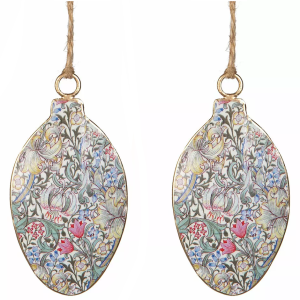 Zawieszki wielkanocne jajka 2 szt. | Emaliowany metal, dekoracyjne ozdoby