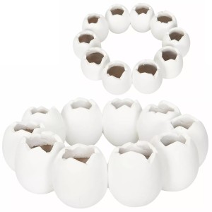 Figurka wianek z jajek 21 cm | Wielkanocna dekoracja stołu, parapetu i wnętrz