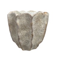 Doniczka betonowa 16 cm | Elegancka osłonka w kształcie kwiatu, efekt kamienia