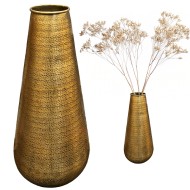 Wazon podłogowy złoty 48 cm | Metalowy wazon na gałęzie i bukiety, elegancki prezent