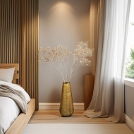 Wazon podłogowy złoty 48 cm | Metalowy wazon na gałęzie i bukiety, elegancki prezent