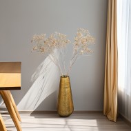 Wazon podłogowy złoty 48 cm | Metalowy wazon na gałęzie i bukiety, elegancki prezent