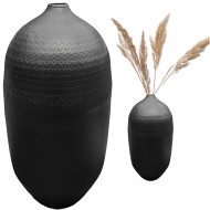 Wazon podłogowy czarny 48 cm | Metalowy wazon na gałęzie i dekoracje, elegancki prezent