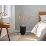 Wazon podłogowy czarny 48 cm | Metalowy wazon na gałęzie i dekoracje, elegancki prezent