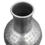 Wazon podłogowy srebrny 54 cm | Metalowy wazon butelka na gałęzie i dekoracje