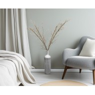 Wazon podłogowy srebrny 54 cm | Metalowy wazon butelka na gałęzie i dekoracje