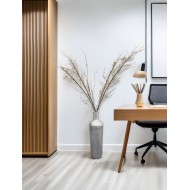 Wazon podłogowy srebrny 54 cm | Metalowy wazon butelka na gałęzie i dekoracje