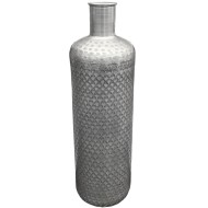 Wazon podłogowy srebrny 46,5 cm | Metalowy wazon butelka na gałęzie i dekoracje